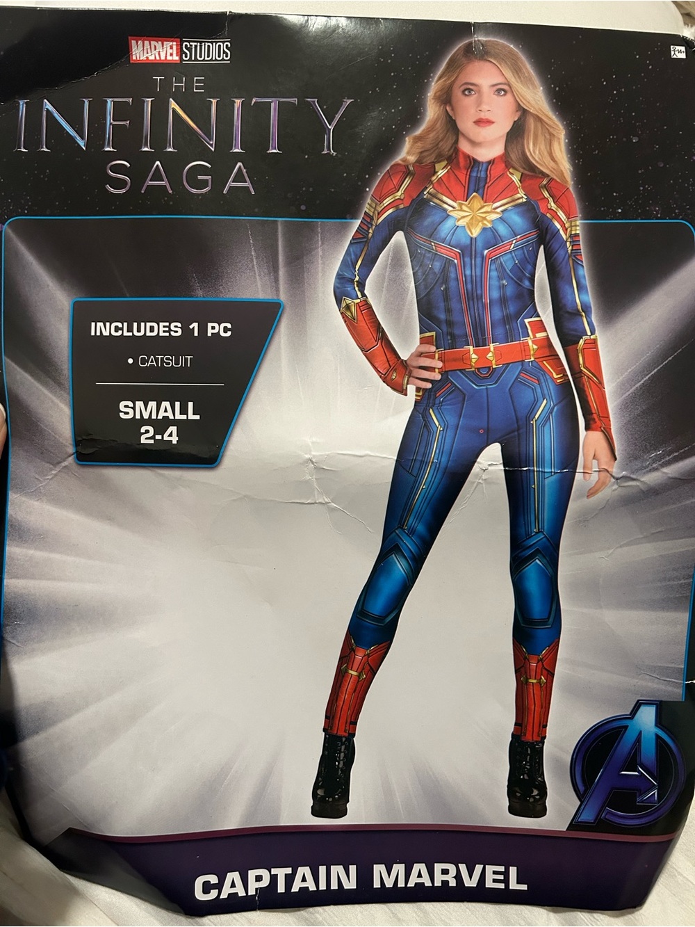 Captain Marvel Women's Blue & Red Catsuit